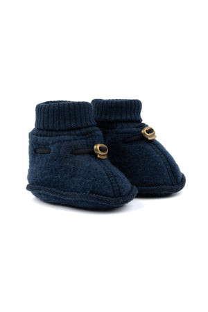 Mikk-Line Wool Footies ulltøfler for baby - Blue Nights for barn - Brobrobrille