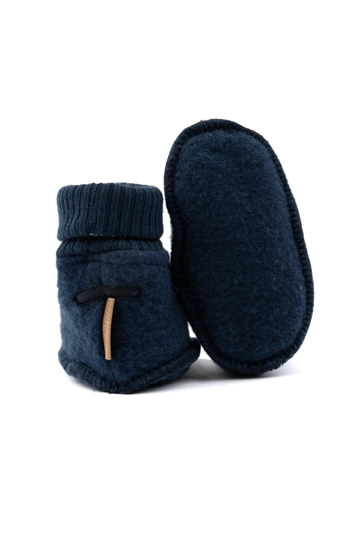 Mikk-Line Wool Footies ulltøfler for baby - Blue Nights for barn - Brobrobrille