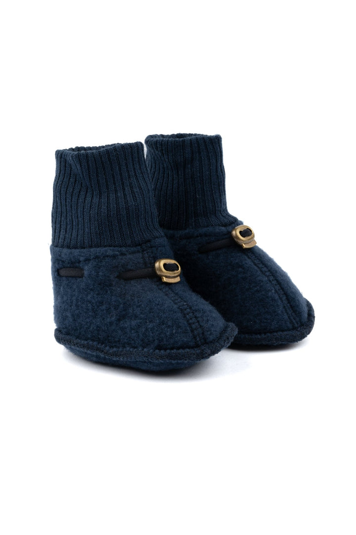 Mikk-Line Wool Footies ulltøfler for baby - Blue Nights for barn - Brobrobrille