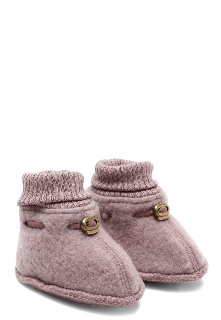 Mikk-Line Wool Footies ulltøfler for baby - Twilight Mauve for barn - Brobrobrille