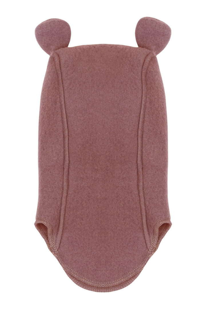 Mikk-Line Wool Fullface balaclava med bjørneører - Burlwood for barn - Brobrobrille