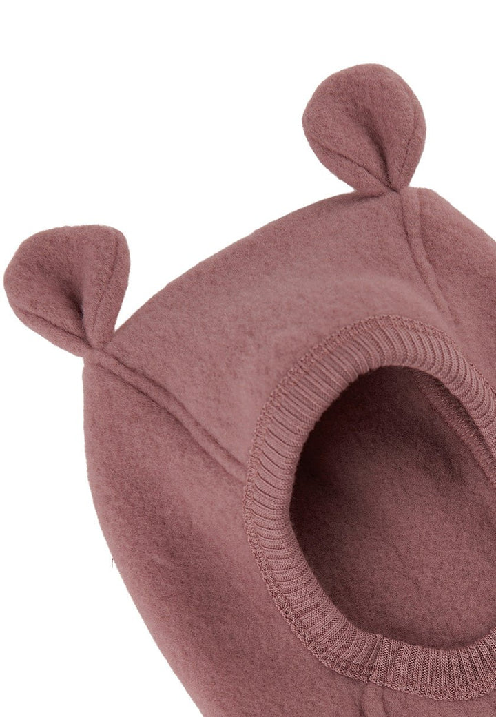 Mikk-Line Wool Fullface balaclava med bjørneører - Burlwood for barn - Brobrobrille