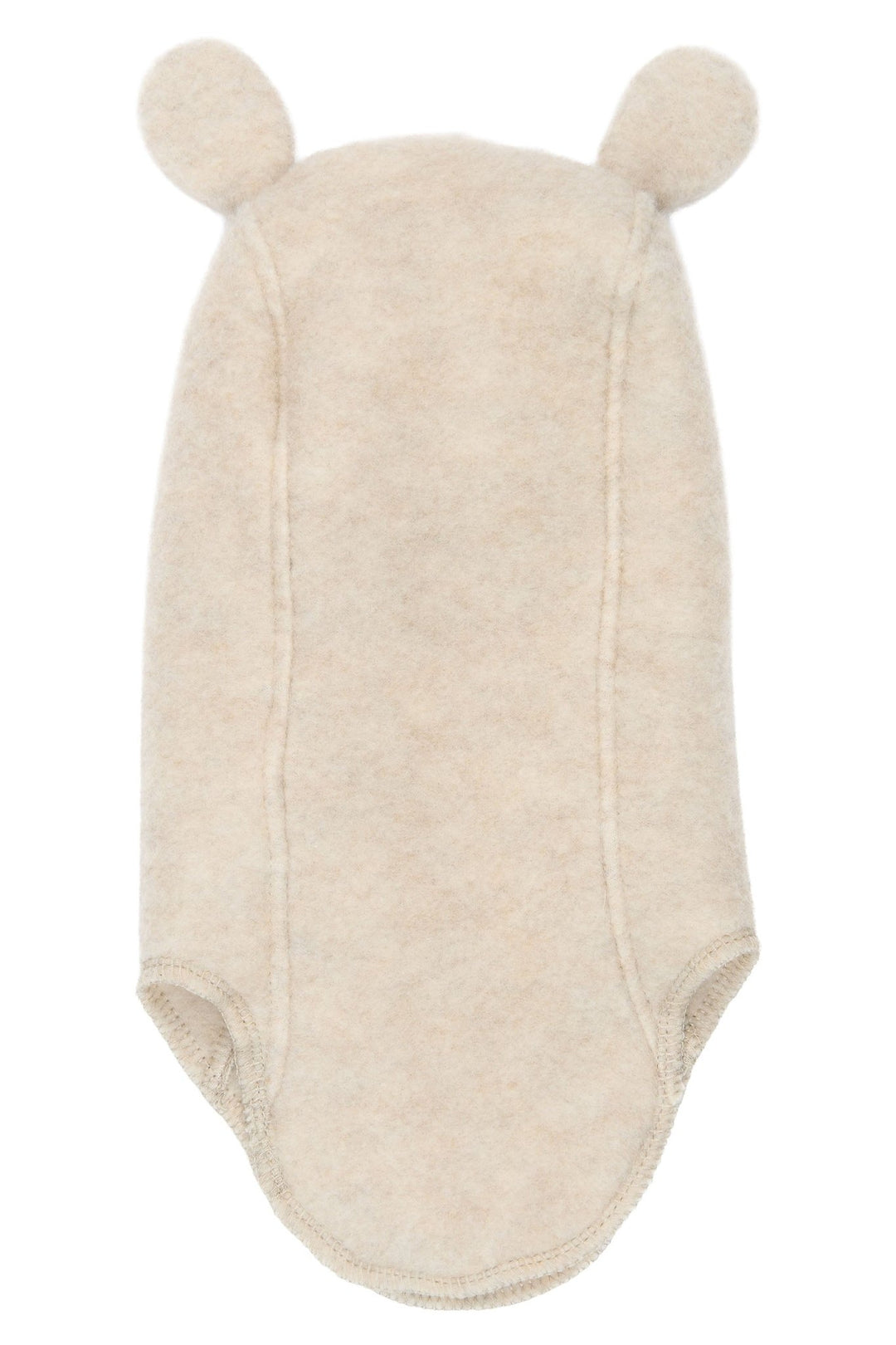 Mikk-Line Wool Fullface balaclava med bjørneører - Melange Offwhite for barn - Brobrobrille