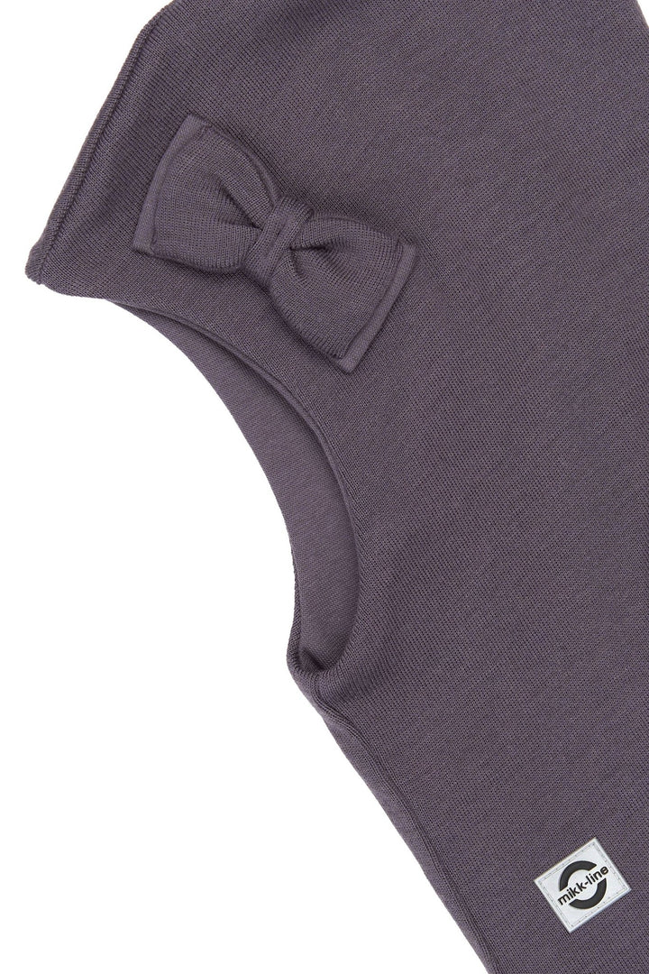 Mikk-Line Wool Fullface balaclava med sløyfe - Catawba Grape for barn - Brobrobrille
