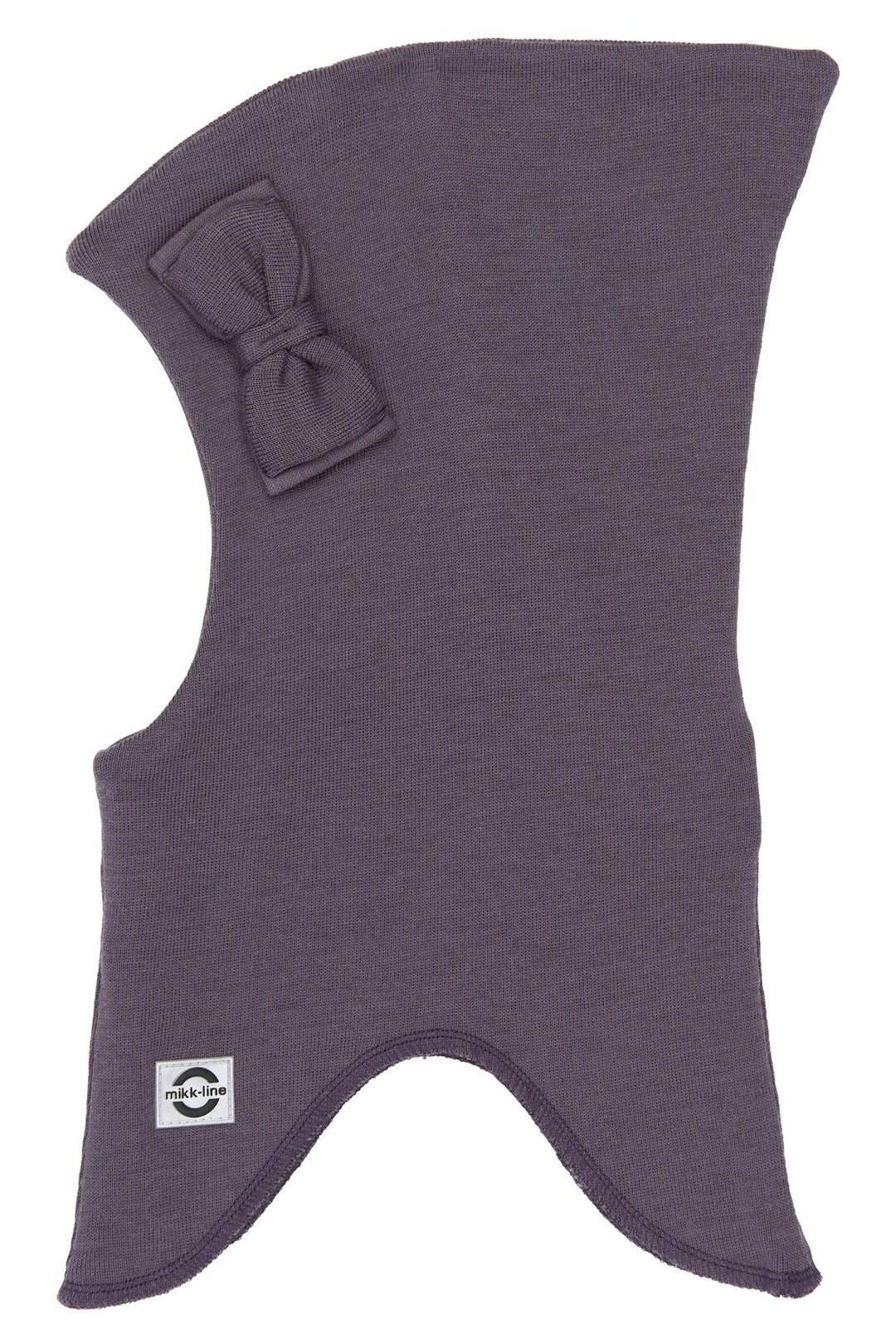 Mikk-Line Wool Fullface balaclava med sløyfe - Catawba Grape for barn - Brobrobrille