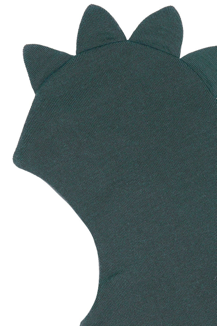 Mikk-Line Wool Fullface Dino balaclava i ull - Dark Slate for barn - Brobrobrille