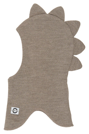 Mikk-Line Wool Fullface Dino balaclava i ull - Melange Denver for barn - Brobrobrille