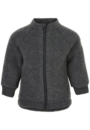 Mikk-Line Wool Jacket ulljakke for barn - Anthracite Melange for barn - Brobrobrille