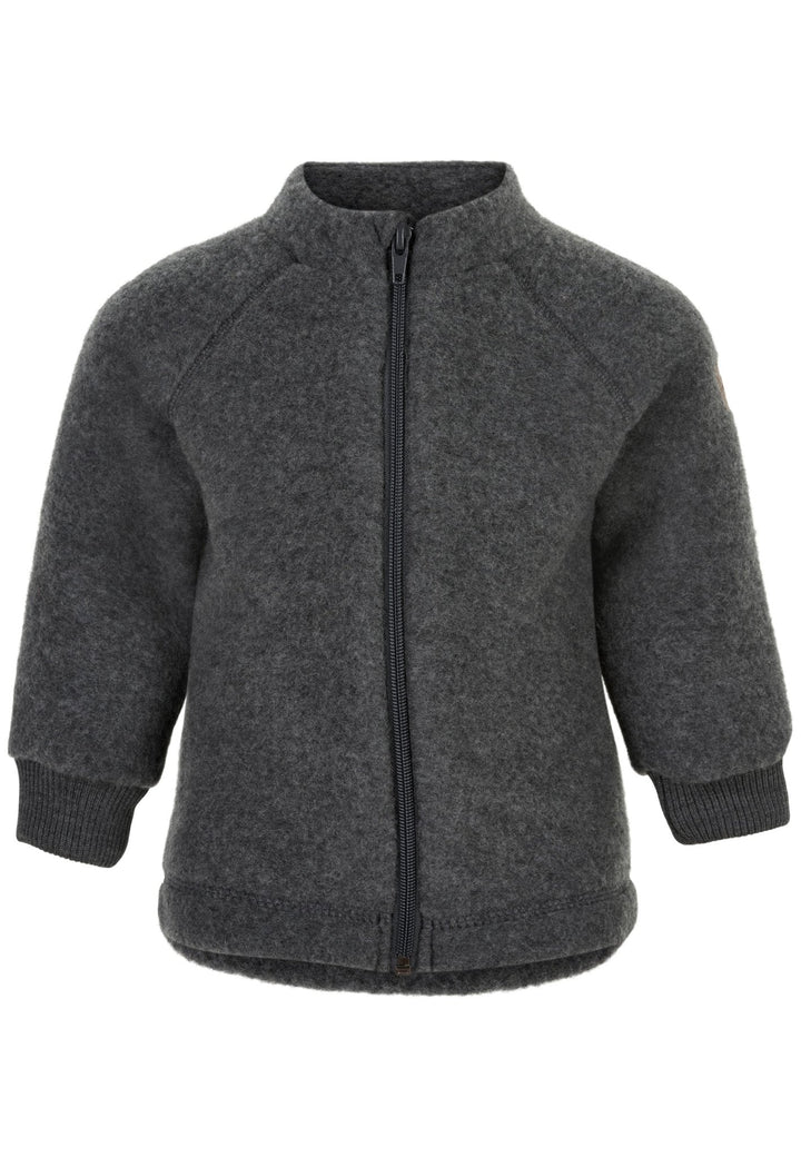 Mikk-Line Wool Jacket ulljakke for barn - Anthracite Melange for barn - Brobrobrille