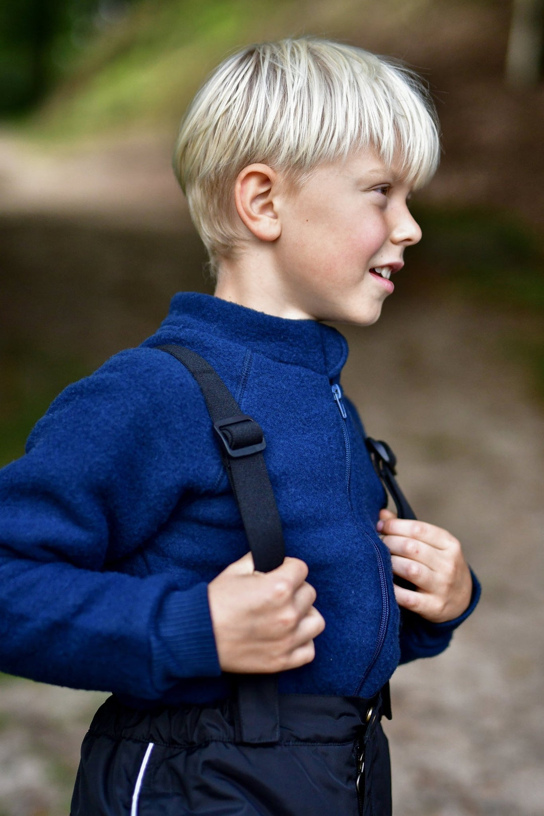 Mikk-Line Wool Jacket ulljakke for barn - Blue Nights for barn - Brobrobrille