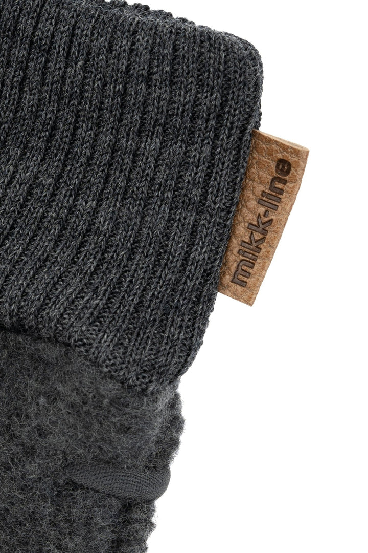 Mikk-Line Wool Mittens ullvotter for baby - Anthracite Melange for barn - Brobrobrille