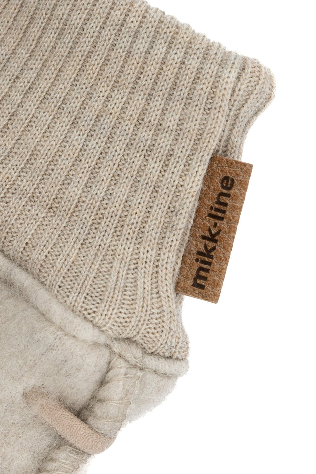 Mikk-Line Wool Mittens ullvotter for baby - Melange Offwhite for barn - Brobrobrille