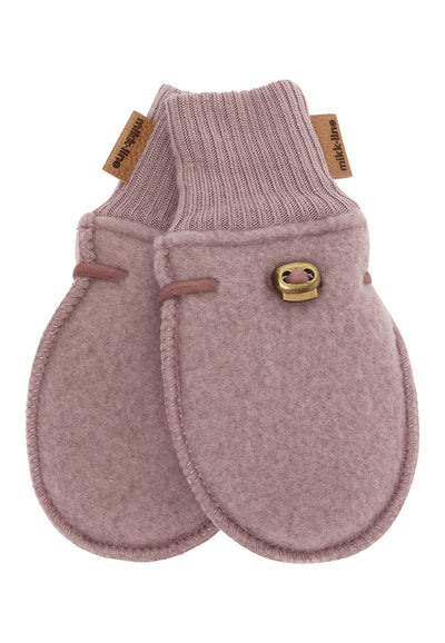 Mikk-Line Wool Mittens ullvotter for baby - Twilight Mauve for barn - Brobrobrille