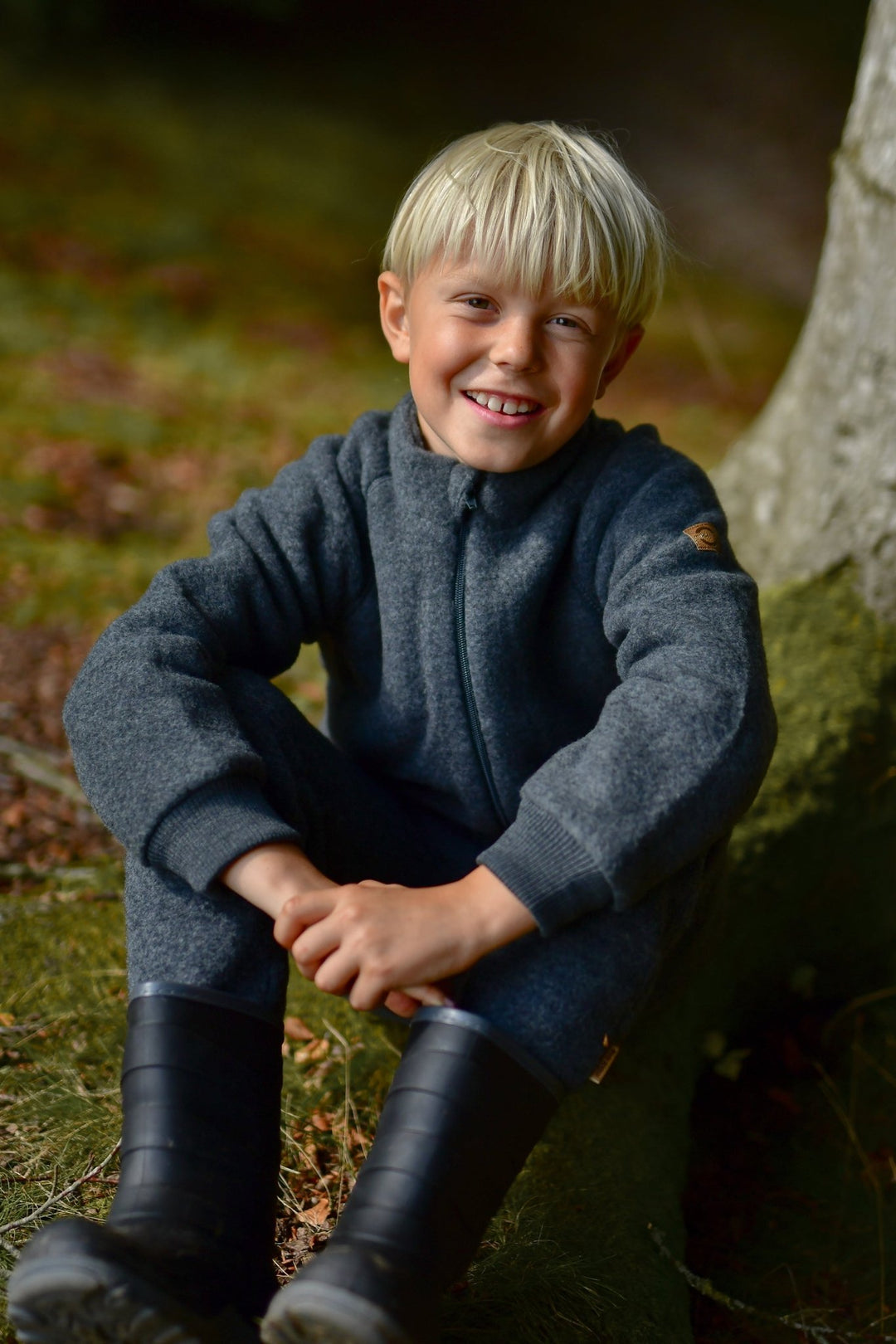 Mikk-Line Wool Pants ullbukse for barn - Anthracite Melange for barn - Brobrobrille