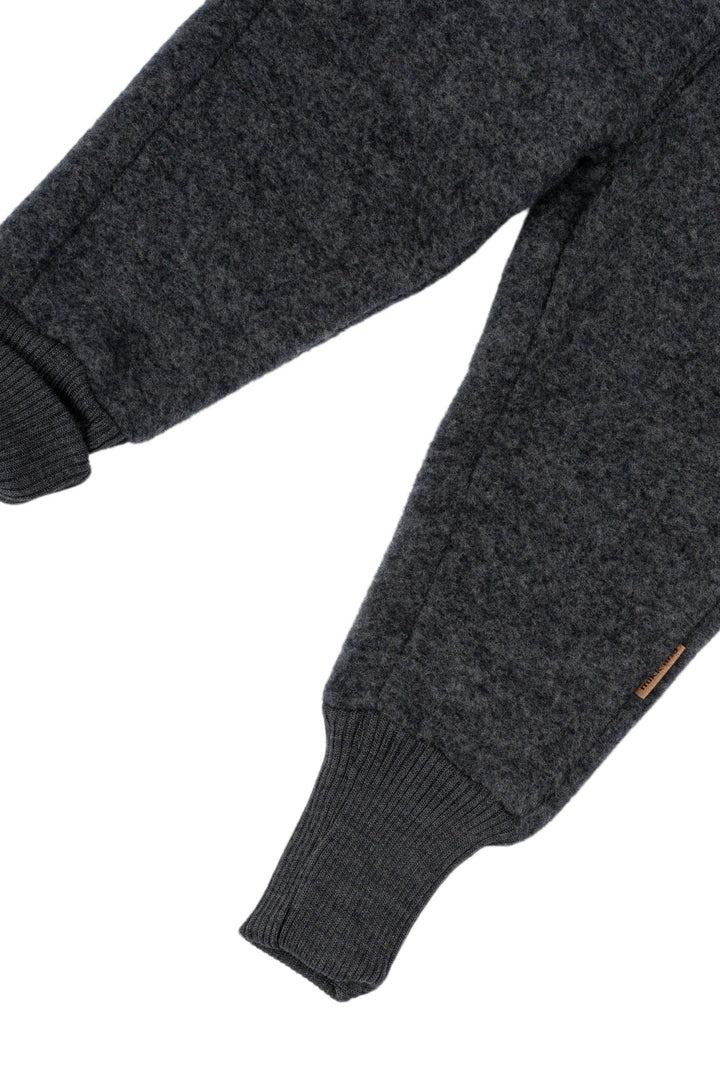 Mikk-Line Wool Pants ullbukse til baby - Anthracite Melange for barn - Brobrobrille