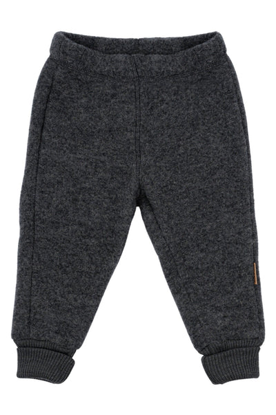 Mikk-Line Wool Pants ullbukse til baby - Anthracite Melange for barn - Brobrobrille