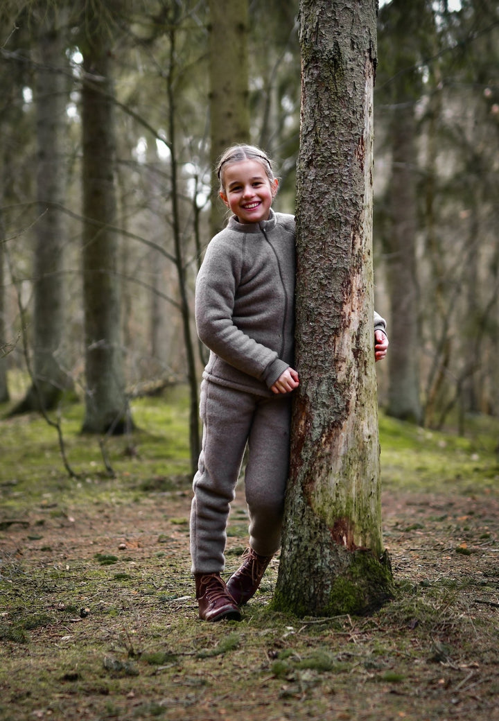 Mikk-Line Wool Pants ullbukse til baby - Melange Denver for barn - Brobrobrille