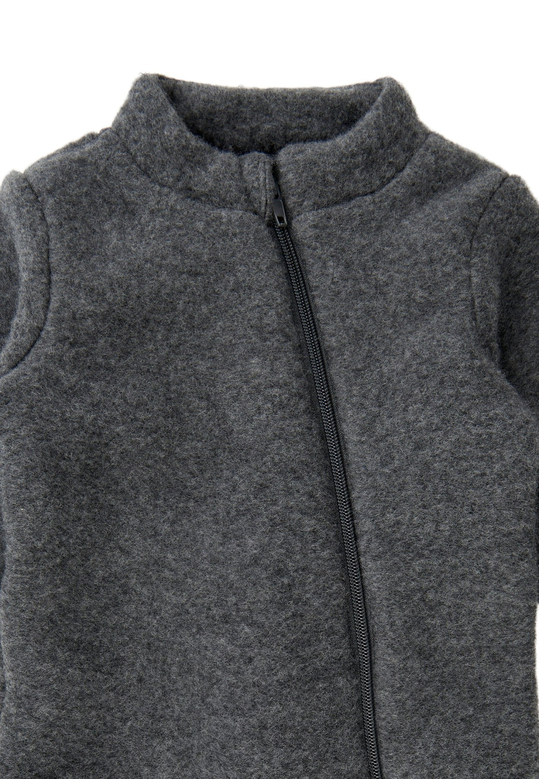 Mikk-Line Wool Suit w Rib ulldress for baby - Anthracite Melange for barn - Brobrobrille