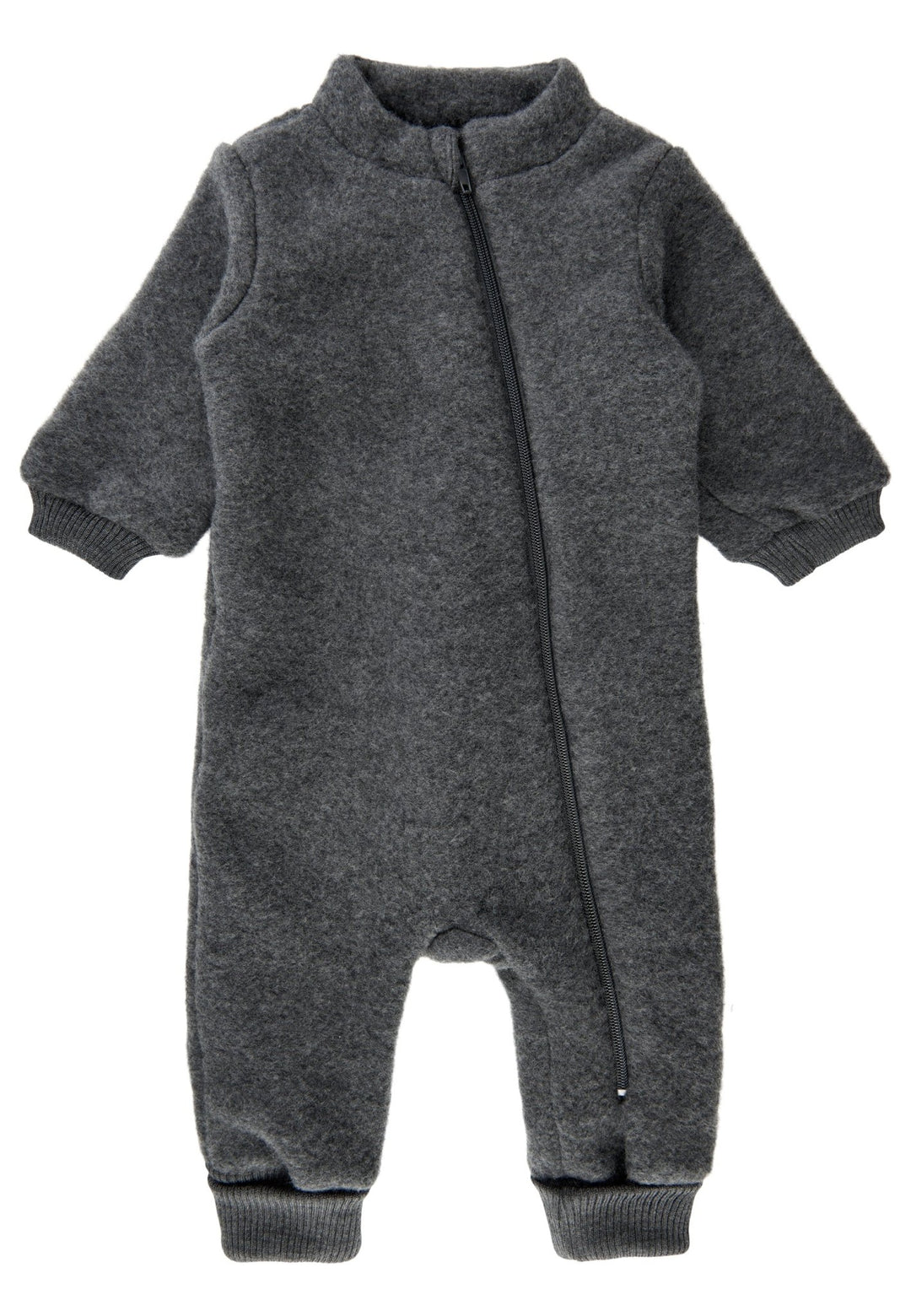 Mikk-Line Wool Suit w Rib ulldress for baby - Anthracite Melange for barn - Brobrobrille