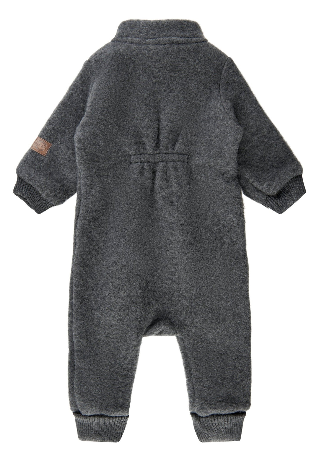 Mikk-Line Wool Suit w Rib ulldress for baby - Anthracite Melange for barn - Brobrobrille