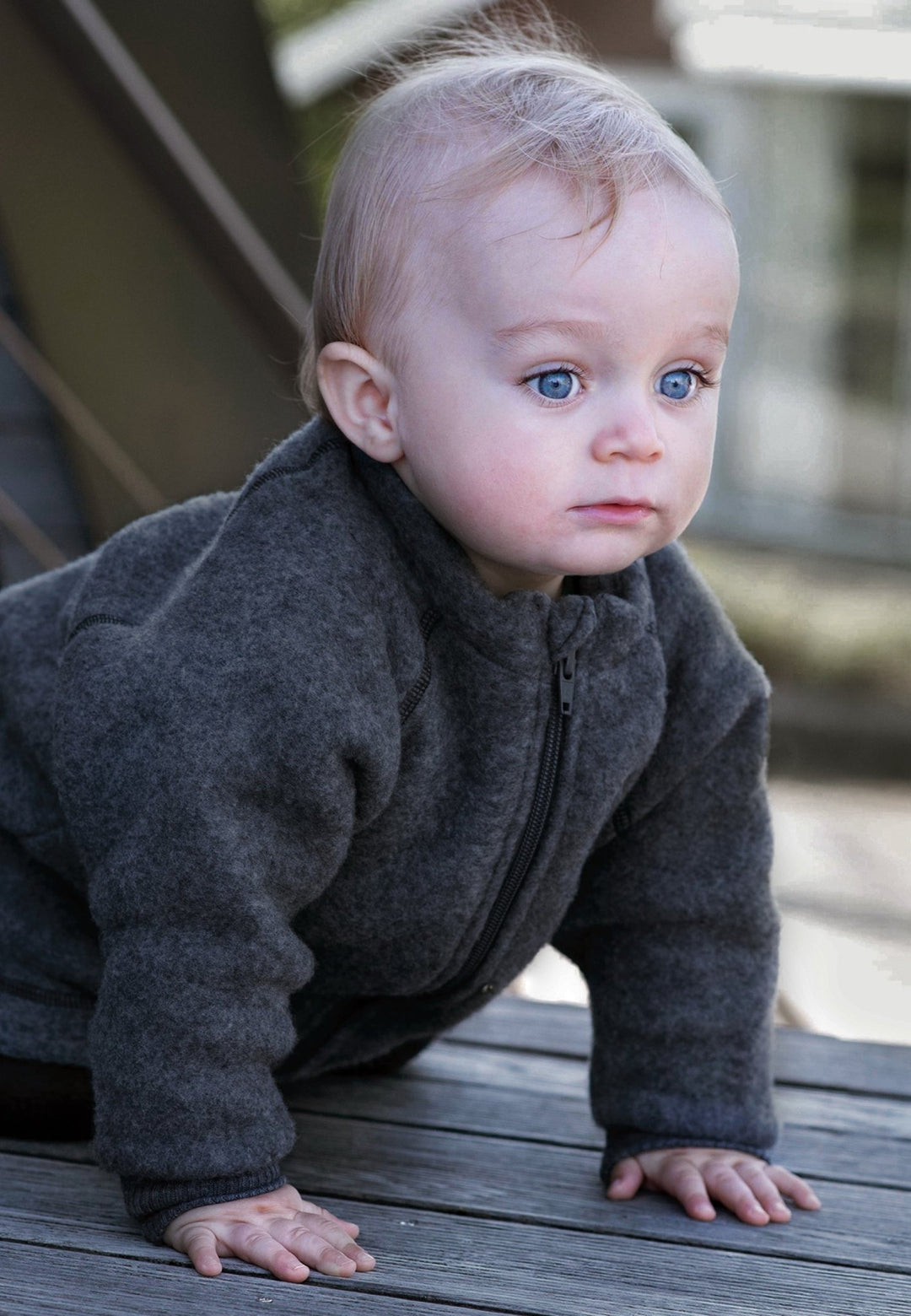 Mikk-Line Wool Suit w Rib ulldress for baby - Blue Nights for barn - Brobrobrille