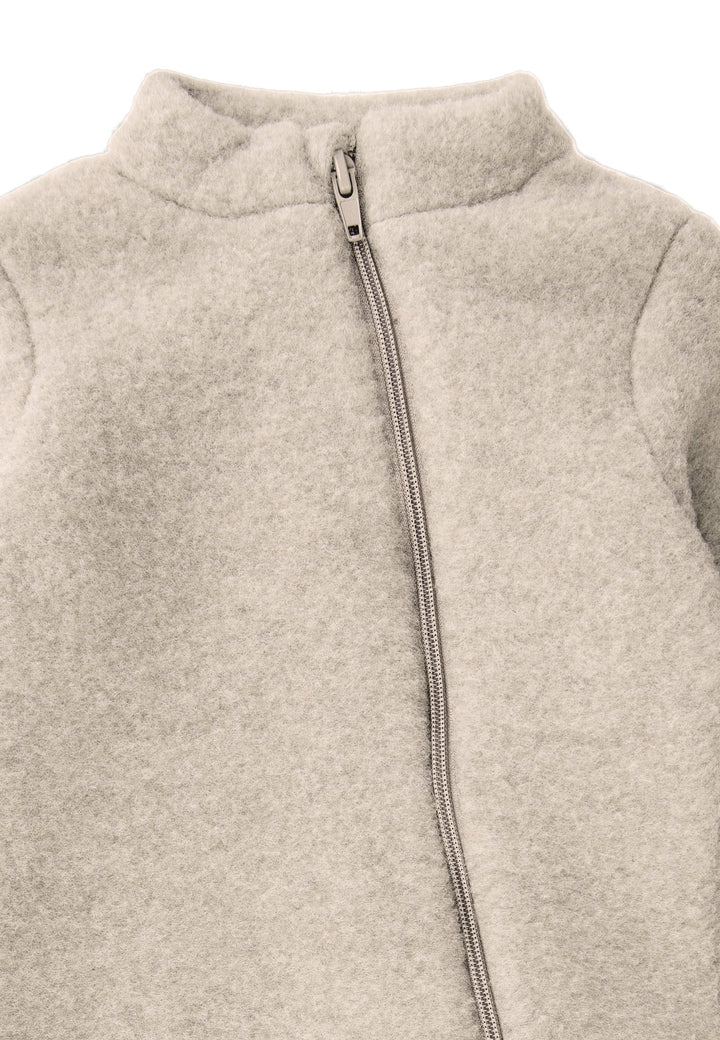 Mikk-Line Wool Suit w Rib ulldress for baby - Melange Offwhite for barn - Brobrobrille