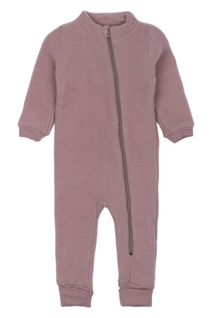 Mikk-Line Wool Suit w Rib ulldress for baby - Twilight Mauve for barn - Brobrobrille