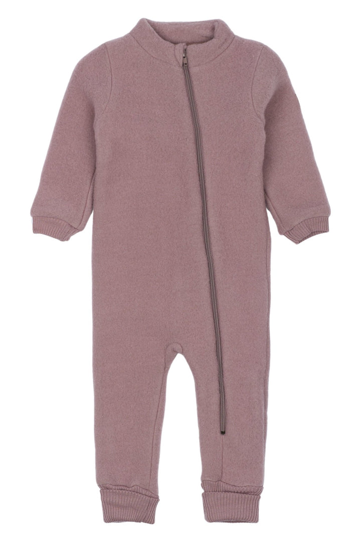 Mikk-Line Wool Suit w Rib ulldress for baby - Twilight Mauve for barn - Brobrobrille