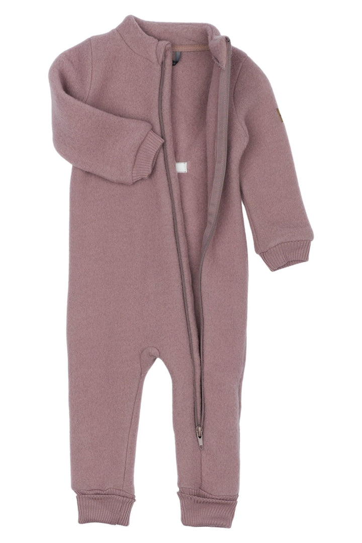 Mikk-Line Wool Suit w Rib ulldress for baby - Twilight Mauve for barn - Brobrobrille