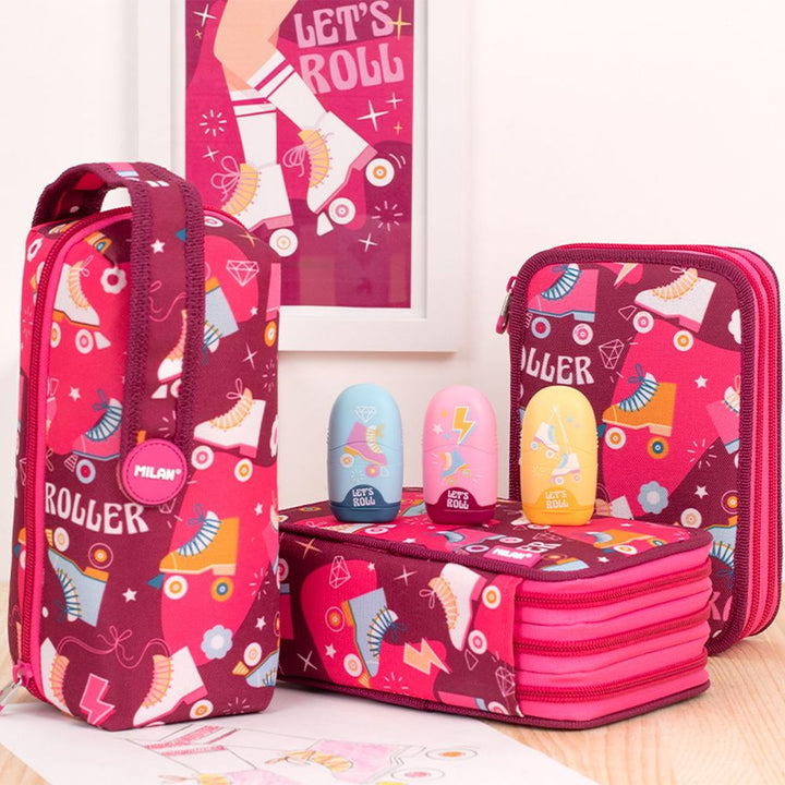 Milan Capsule Roller viskelær med blyantspisser – 3 farger for barn - Brobrobrille