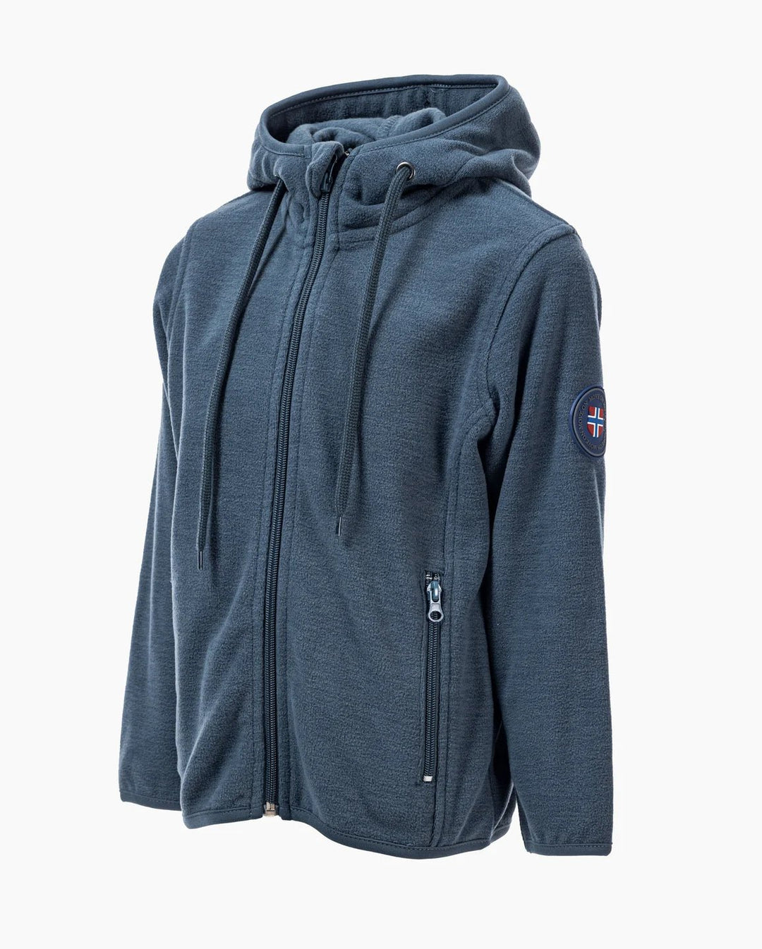 MoveOn Geilo Fleecejakke med Hette - Iron Blue for barn - Brobrobrille