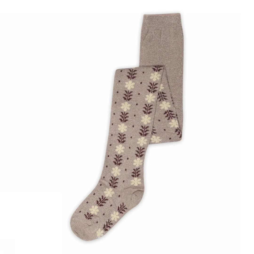 MP Lucy Glitter Strømpebukse i merinoull - Woodrose for barn - Brobrobrille