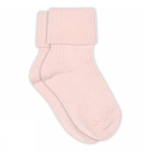 MP Ull Rib Babysokker – Light Pink for barn - Brobrobrille
