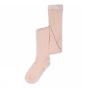 MP Ull Rib Strømpebukse – Light Pink for barn - Brobrobrille