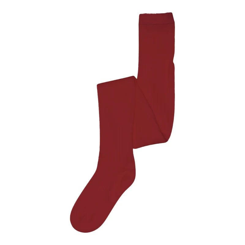 MP Wool rib strømpebukse i merinoull – Karanda Red for barn - Brobrobrille