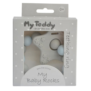 My Teddy My Baby Rocks Bitering Stjerne - Blå for barn - Brobrobrille