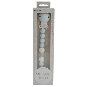 My Teddy My Baby Rocks Smokkeholder Diamant - Blå for barn - Brobrobrille