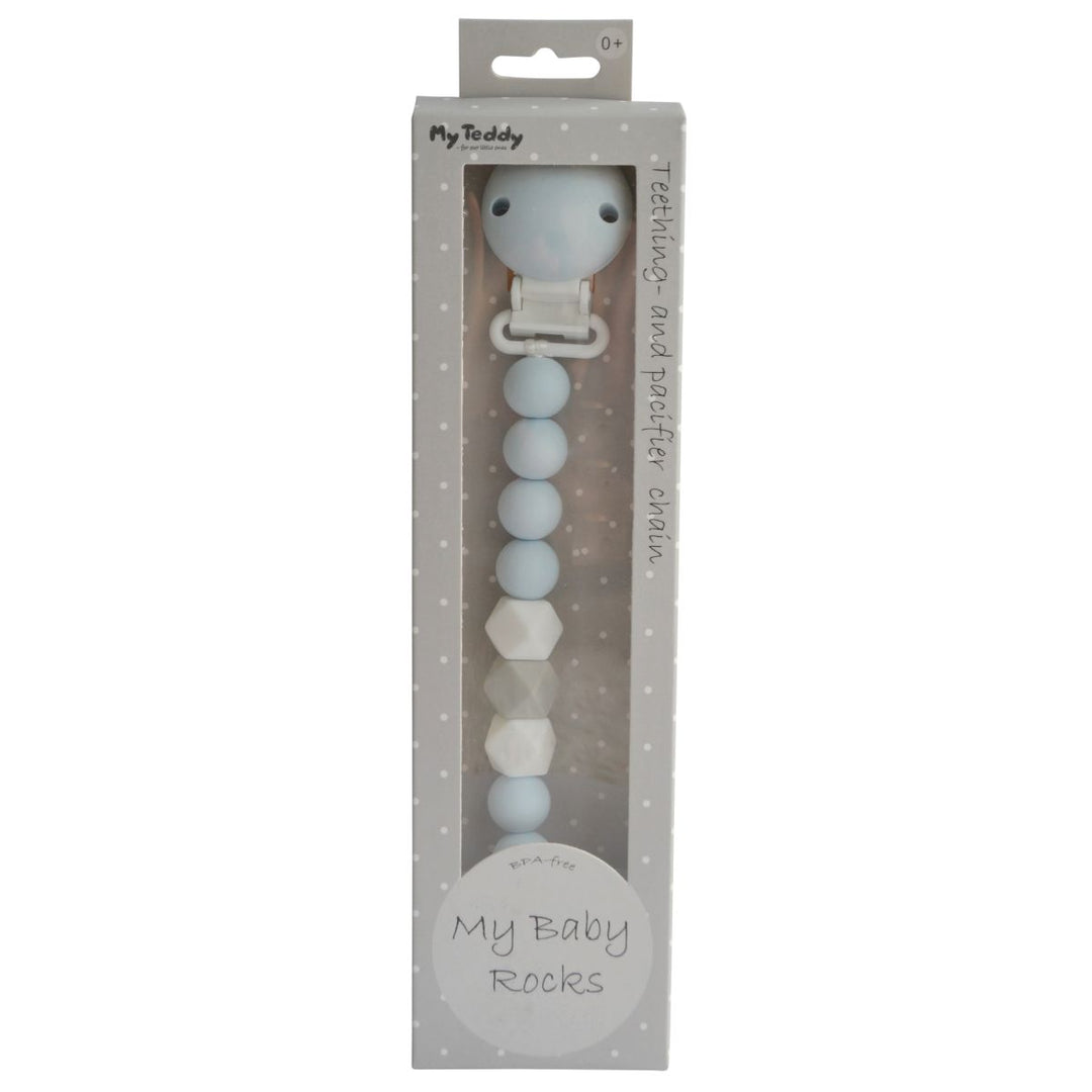 My Teddy My Baby Rocks Smokkeholder Diamant - Blå for barn - Brobrobrille