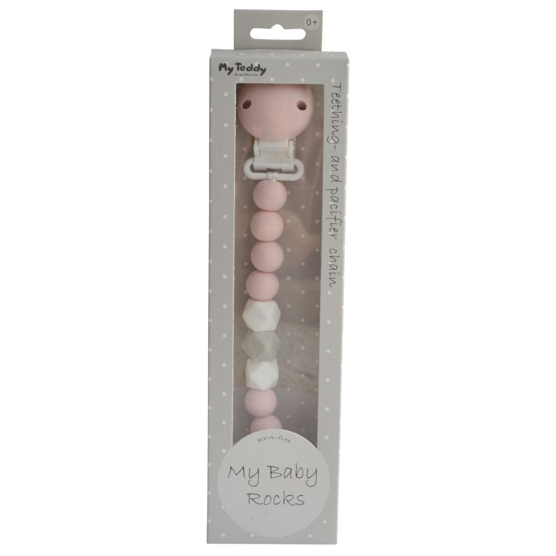 My Teddy My Baby Rocks Smokkeholder Diamant - Rosa for barn - Brobrobrille