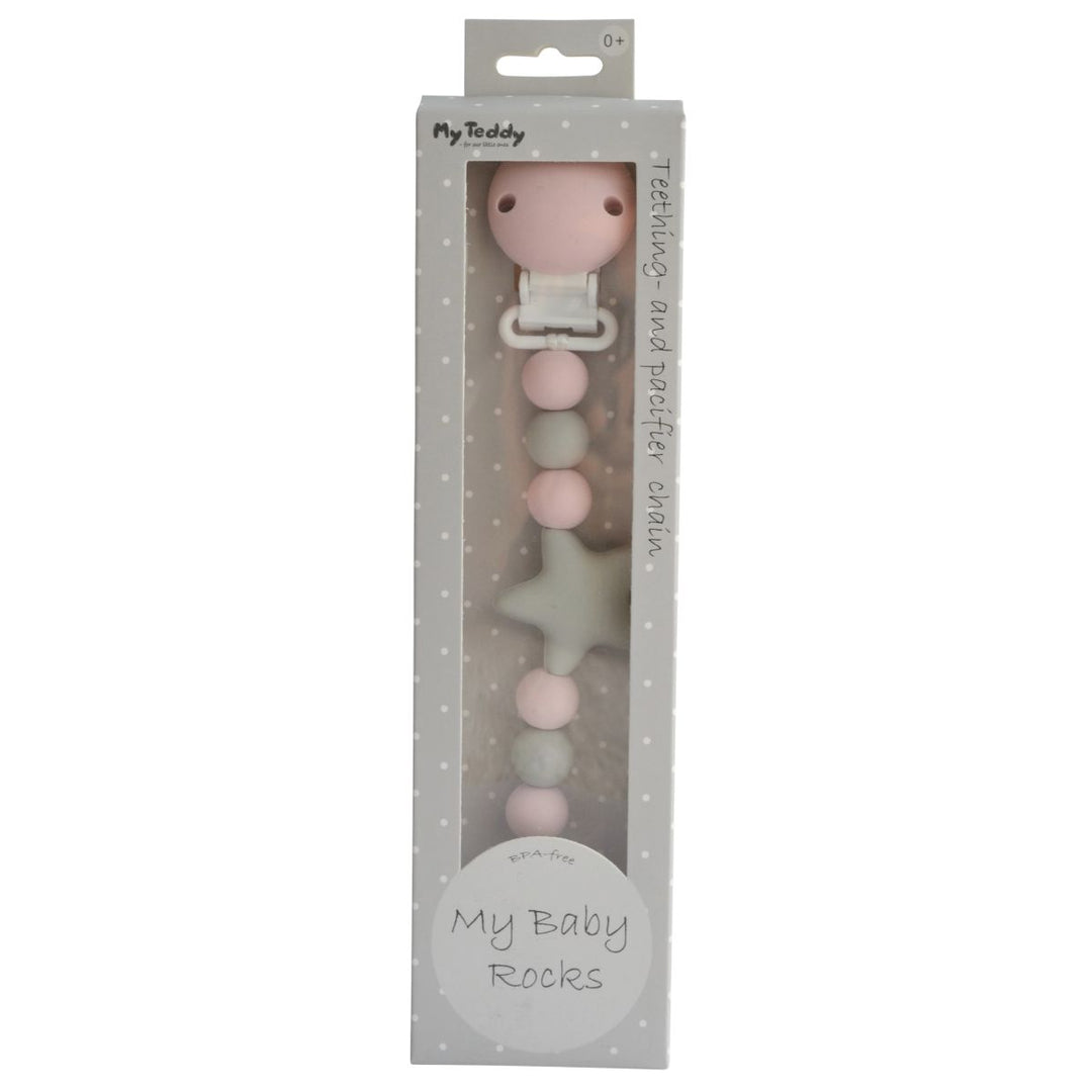 My Teddy My Baby Rocks Smokkeholder Stjerne - Rosa for barn - Brobrobrille