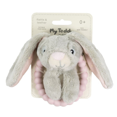 My Teddy My New Born Star Bunny Rangle og Bitering - Rosa for barn - Brobrobrille