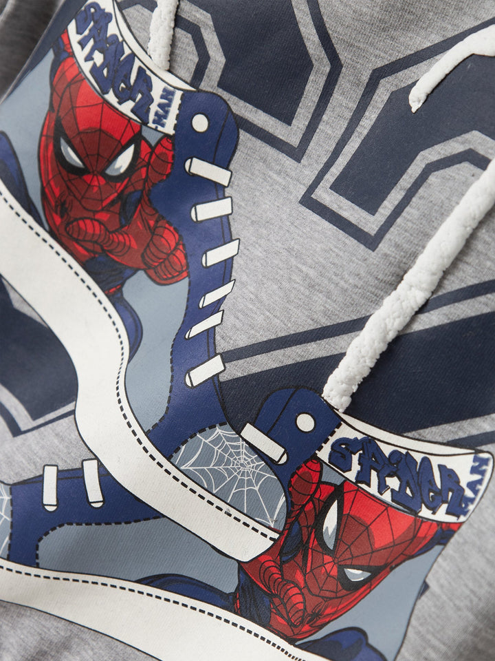 Name It Adam Spider Genser – Grey Melange for barn - Brobrobrille
