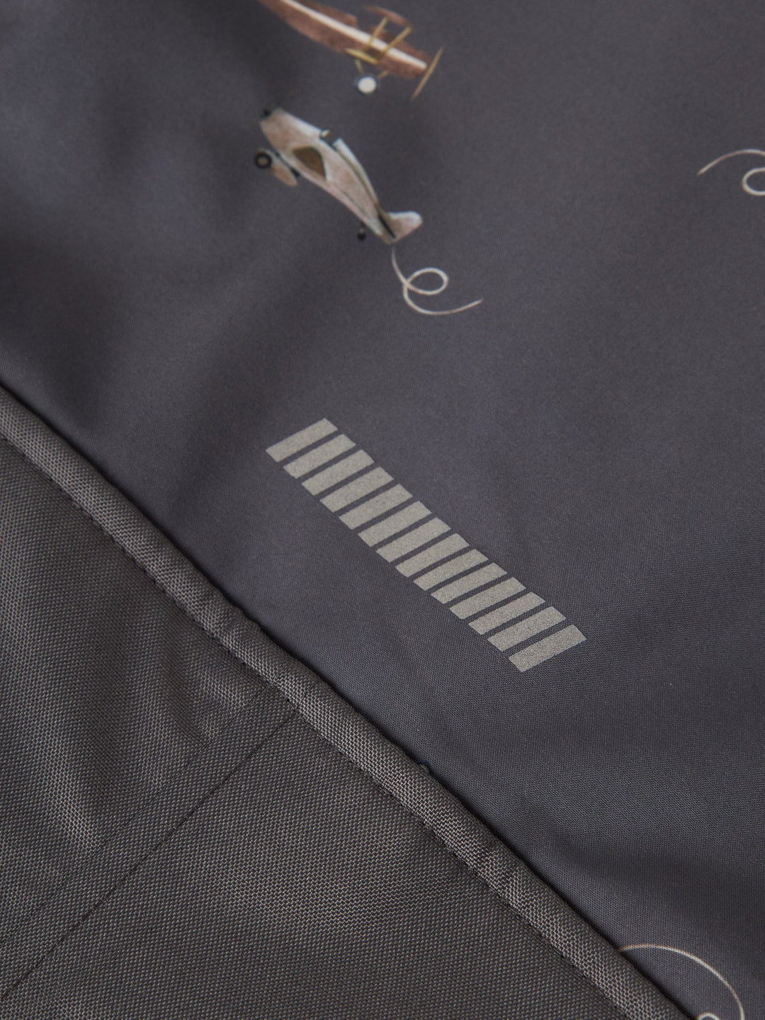 Name It ALFA08 Softshelldress – Grey Pinstripe Airplane for barn - Brobrobrille