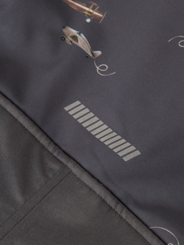 Name It ALFA08 Softshelldress – Grey Pinstripe Airplane for barn - Brobrobrille