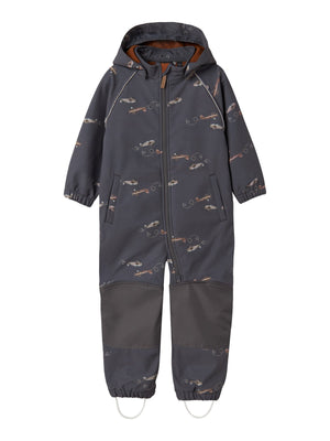 Name It ALFA08 Softshelldress – Grey Pinstripe Airplane for barn - Brobrobrille