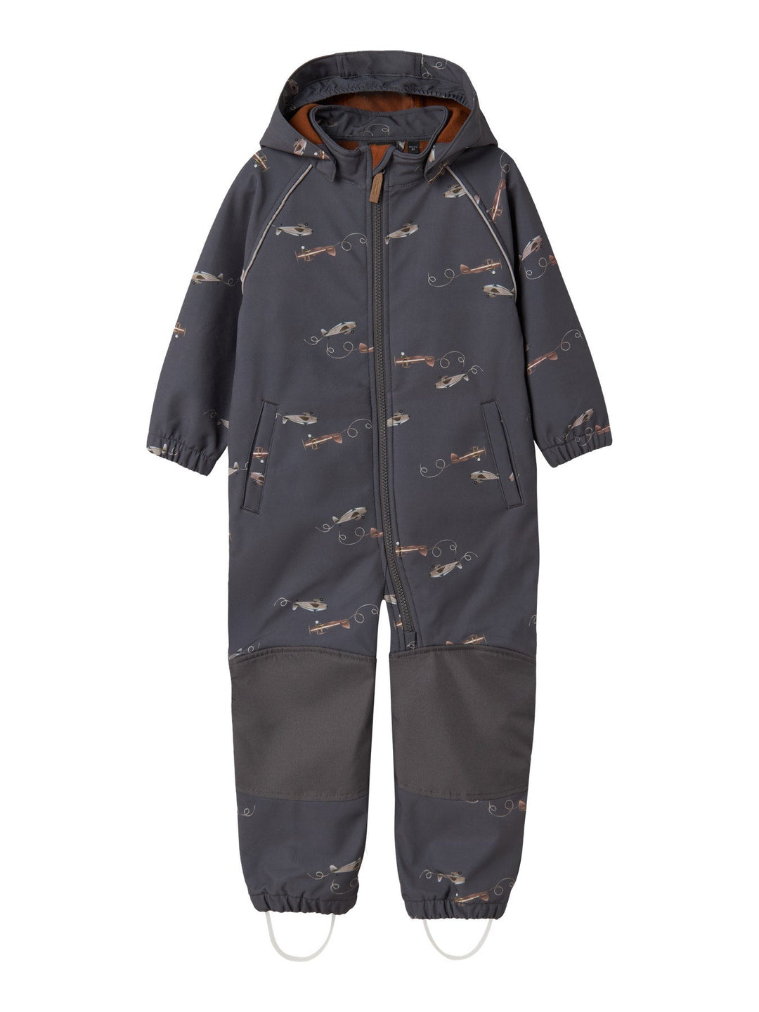 Name It ALFA08 Softshelldress – Grey Pinstripe Airplane for barn - Brobrobrille