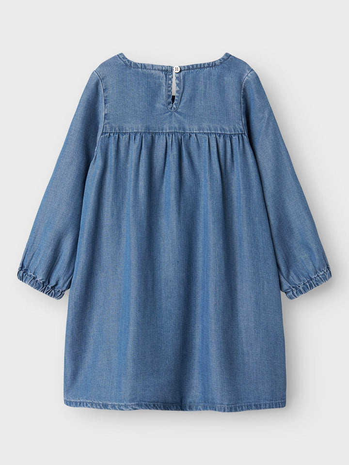 Name It Alice kjole i TENCEL™ – Medium Blue Denim for barn - Brobrobrille