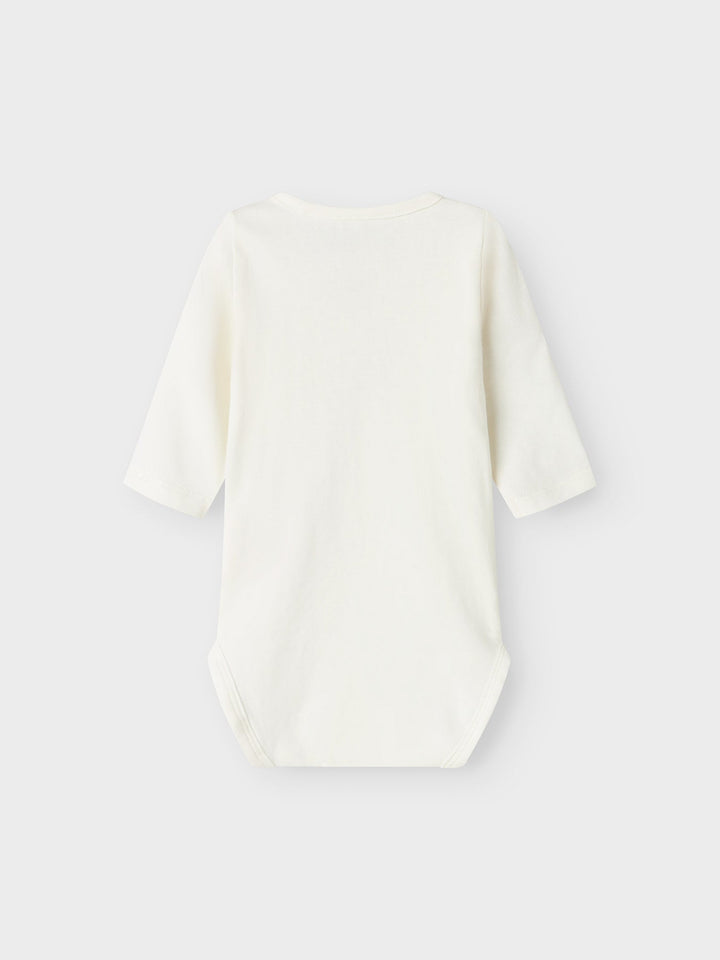 Name It Bacto body med brodert brillemotiv – Cloud Dancer for barn - Brobrobrille