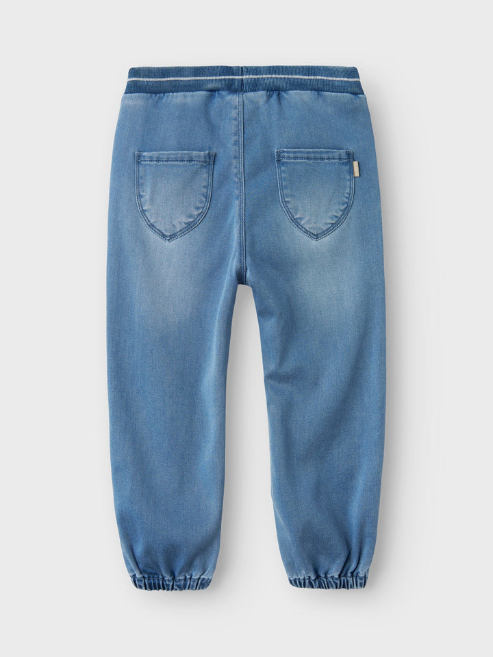 Name It Bella baggy jeans med rund passform – Medium Blue Denim for barn - Brobrobrille