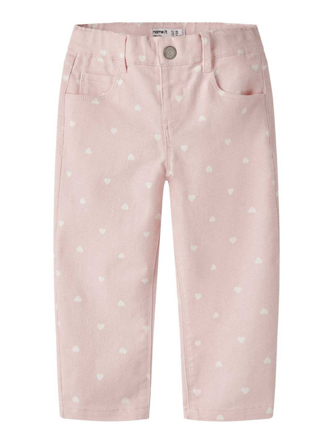 Name It Bella Mom Fit Bukse - Lotus Hearts for barn - Brobrobrille